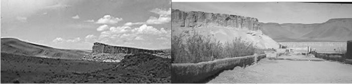 Fig. 4-13. Afloramientos de ignimbritas en los alrededores de Antofagasta de la Sierra (Catamarca).