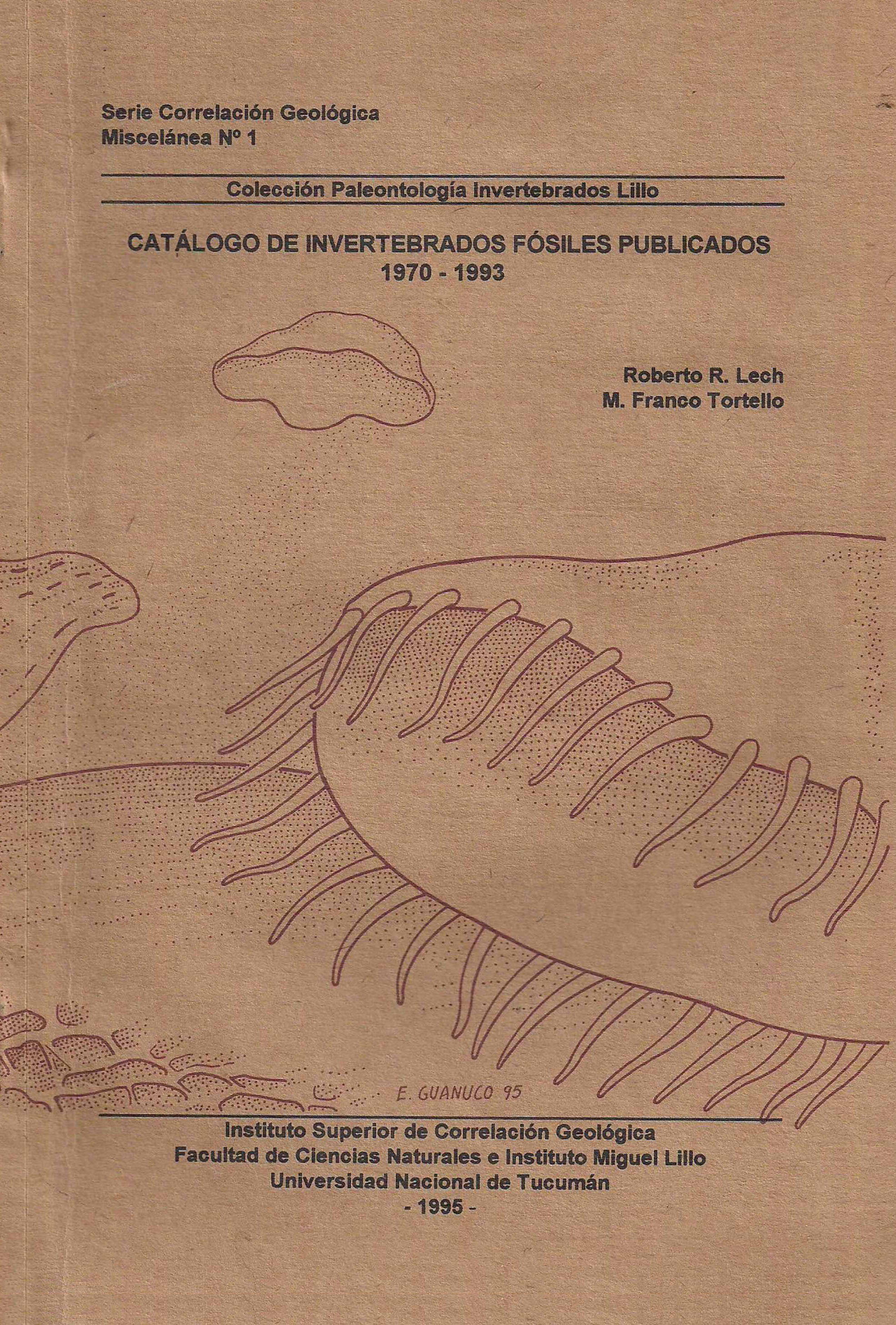Catálogo de Invertebrados Fósiles Publicados 1970 - 1993